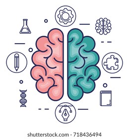 brain storming set icons