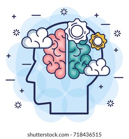brain storming set icons