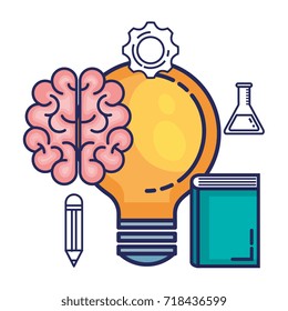 brain storming set icons