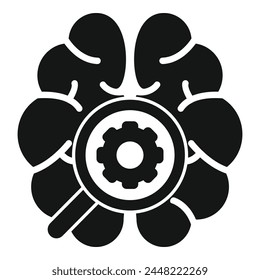 Brain storming think icon simple vector. Problem intellectual. Cognition problem