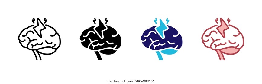 Brain Stroke Icons, Multi Style Icon Set