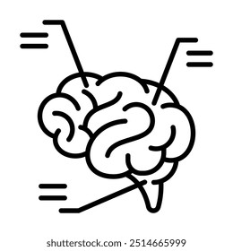 Brain Structure icon line vector illustration