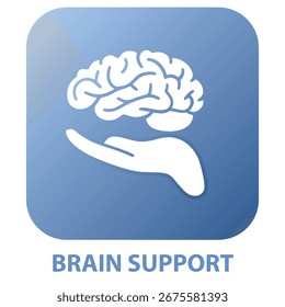 Brain Support-Symbol, Vektorgrafik
