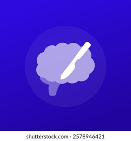 brain surgery icon, transparent design