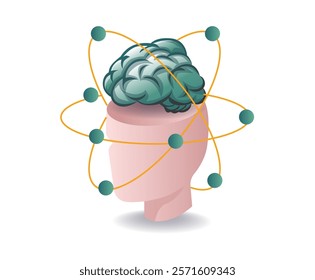 The brain symbol of human intelligence