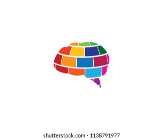Brain symbol illustration