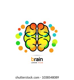 Brain symbol. Line art icon. Creative mind. Vector illustration