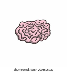 Brain Symbol Logo. Vector Illustration.