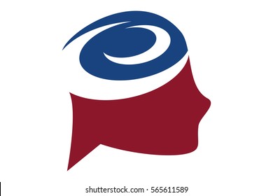 The Brain Symbol. Many business areas of the brain used for visual.