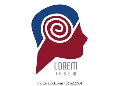 The Brain Symbol. Many business areas of the brain used for visual.