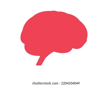 símbolo cerebral sobre fondo blanco.
concepto de idea de salud cerebral.