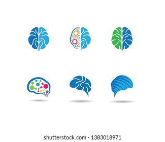 Brain symbol vector icon illustration