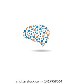 Brain symbol vector icon illustration