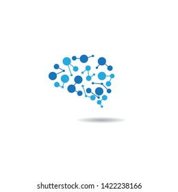 Brain symbol vector icon illustration