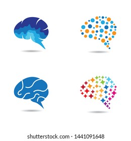 Brain symbol vector icon illustration
