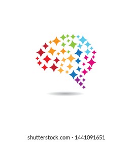 Brain symbol vector icon illustration