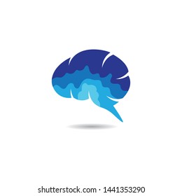 Brain symbol vector icon illustration