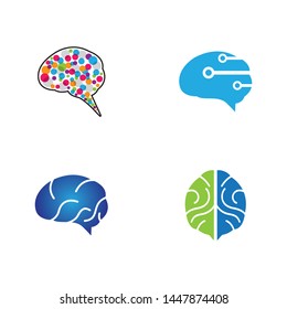 Brain symbol vector icon illustration