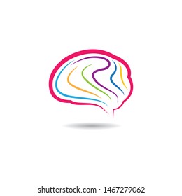 Brain symbol vector icon illustration