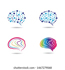 Brain symbol vector icon illustration