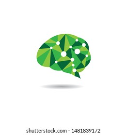 Brain symbol vector icon illustration
