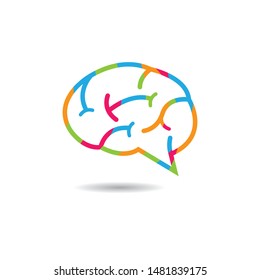 Brain symbol vector icon illustration