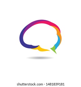 Brain symbol vector icon illustration