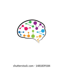 Brain symbol vector icon illustration
