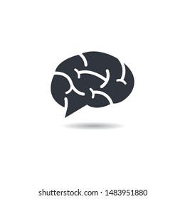 Brain symbol vector icon illustration