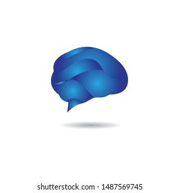 Brain symbol vector icon illustration
