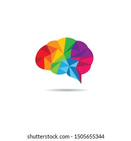 Brain symbol vector icon illustration