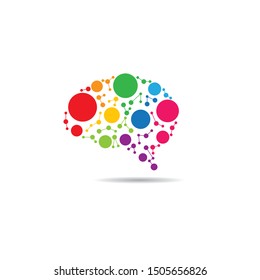 Brain symbol vector icon illustration