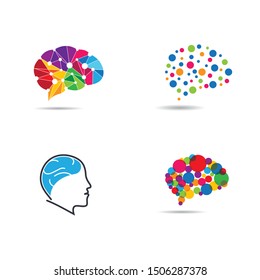 Brain symbol vector icon illustration