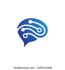 Brain symbol vector icon illustration