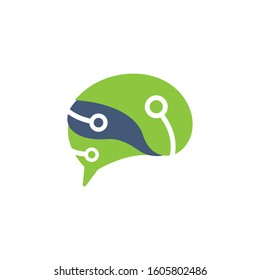 Brain symbol vector icon illustration