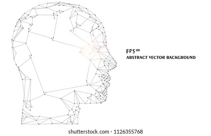 Brain symbol vector illustration, meaning artificial intelligence and big data
