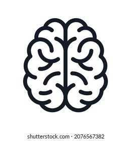 Brain symbol vector outline icon