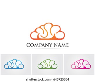 Brain symbols Logo Template 