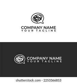 Brain tangle tangled. Abstract metaphor, concept of problems in business. Vector illustration