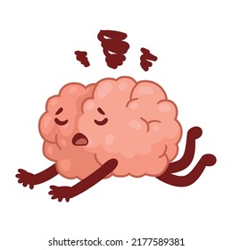 brain tantrum comic character icon