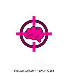 Brain Target Logo Icon Design