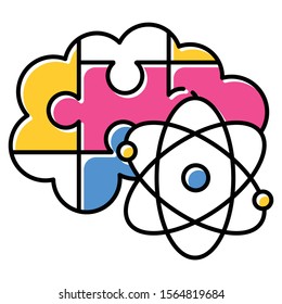 Brain Teaser Color Icon. Science Puzzle, Riddle, Logic Game. Mental Exercise. Challenge. Ingenuity, Knowledge, Intelligence Test. Problem Solving. Solution Finding. Isolated Vector Illustration