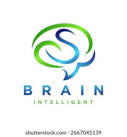 Diseño de icono de logotipo de Brain Tech con símbolo de punto de conexión creativa. Elemento de Vector de logotipo de conexión cerebral. Tecnología inteligente. Diseño de logotipo de centro cerebral