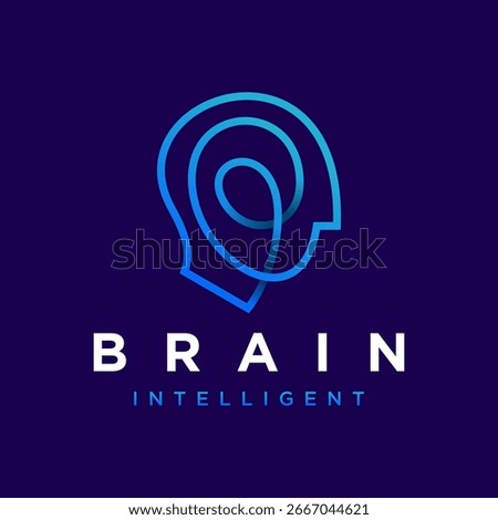 brain tech logo icon design with creative connect dot symbol. brain connection logo vector element. smart technology. brain hub logo design