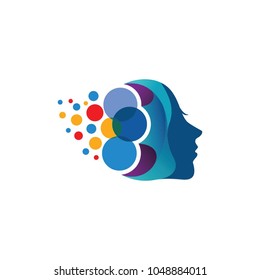 Brain tech logo ,vector logo template