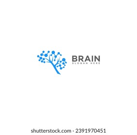 brain tech logo vector template