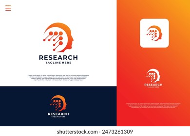 Diseño de logo de Brain Tech Mind Data