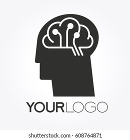 Brain Tech Mind Data Logo Design. The file is saved in the version AI10 EPS. 