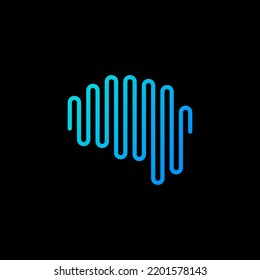 brain tech smart digital idea logo template vector icon