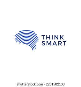 brain tech smart digital idea logo template vector icon